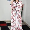 🌹 Scarlet Bloom – Georgette Layered Gown - Image 3