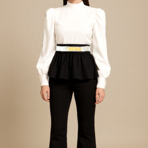 White & Black Frill Top with Black Stretch Jeans 👚👖 | Casual & Trendy Streetwear