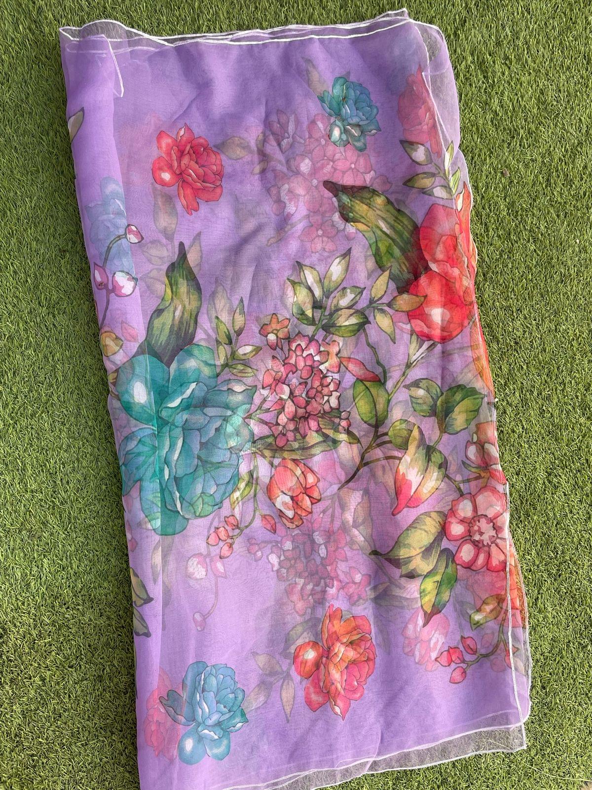 Title: Lavender Bloom – 3-Piece Farshi Dress - Image 3