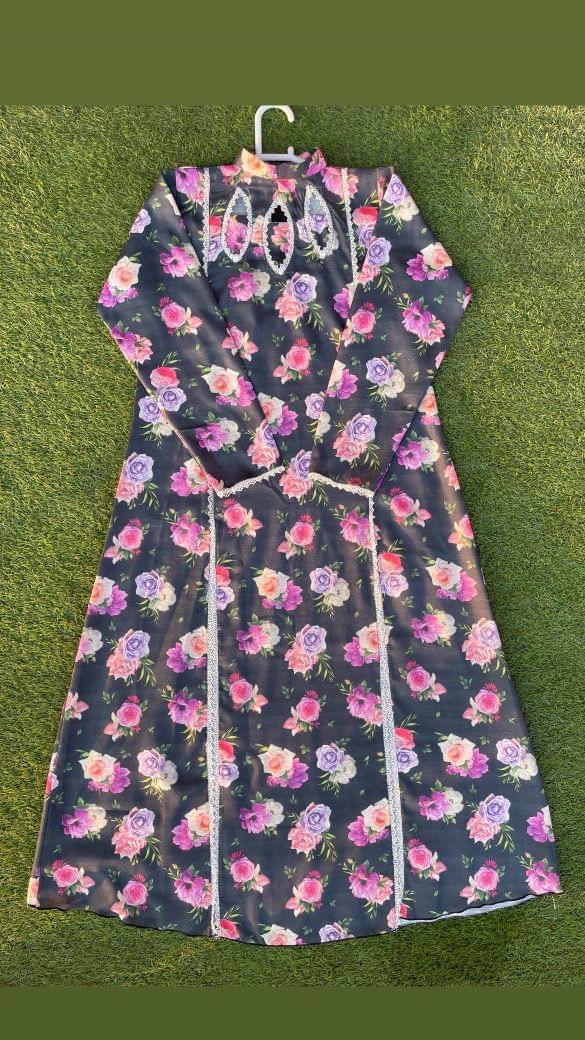 Title: Black Floral Elegance - 2-Piece Suit